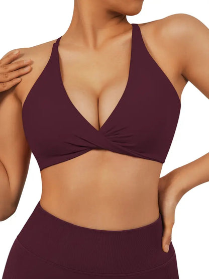 Woman's V-neck Sports Bra