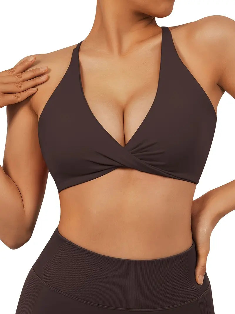 Woman's V-neck Sports Bra