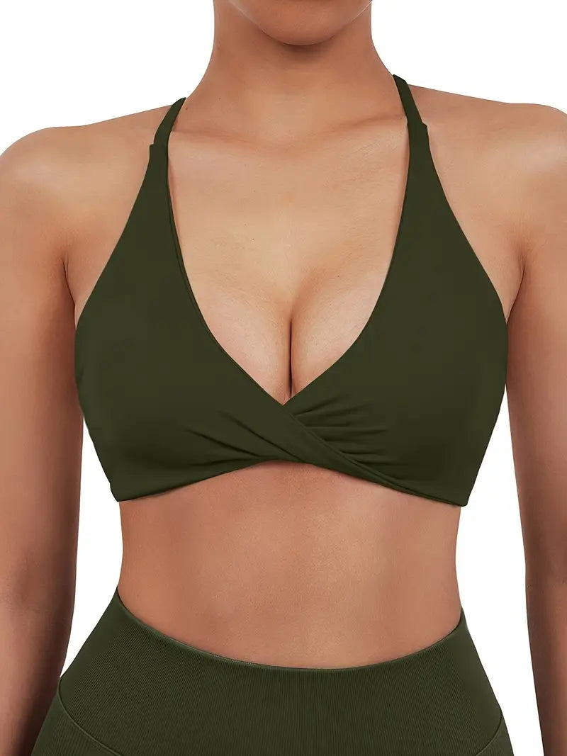 Woman's V-neck Sports Bra