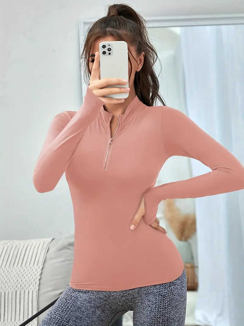 Woman's Long Sleeve Tight Fit Gym Shirt