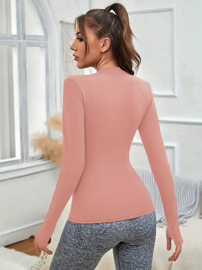 Woman's Long Sleeve Tight Fit Gym Shirt